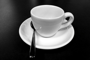 Black coffee cup
